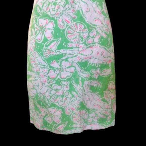 Lilly Pulitzer Y2K Discontinued Green Beach Bach Mini Janice Dress Size 6 - Picture 5 of 13